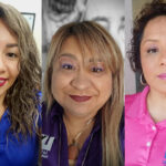 three portraits side-by-side of medicaid ambassadors Kayla Montaño, Elizabeth Rodriguez, and Sareth Garcia